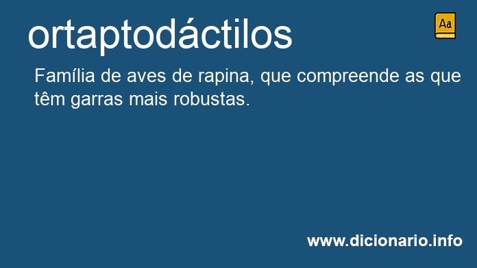 Significado de ortaptodctilos