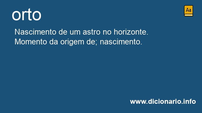 Significado de orto