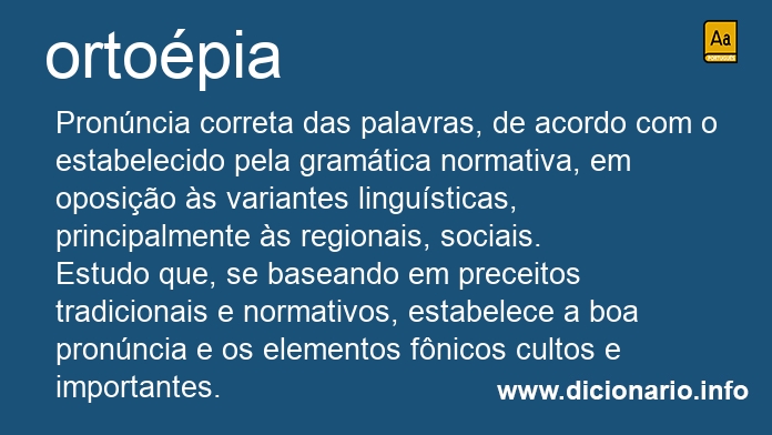 Significado de ortopia