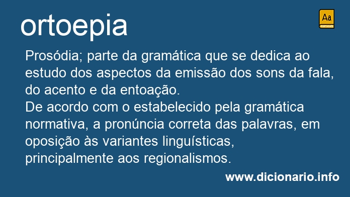 Significado de ortoepias