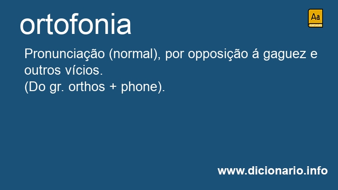 Significado de ortofonias