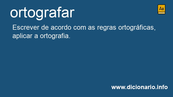 Significado de ortografar