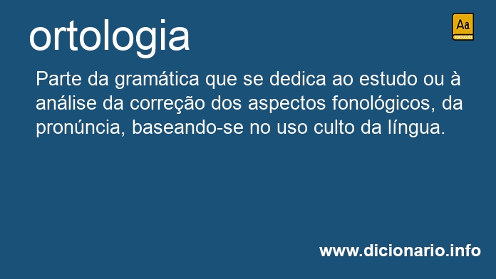 Significado de ortologia