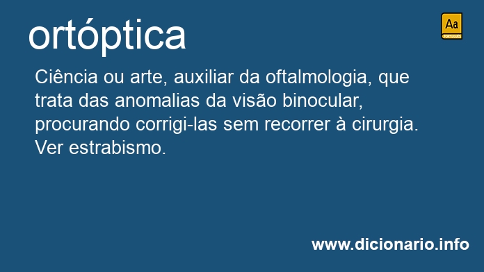 Significado de ortptica