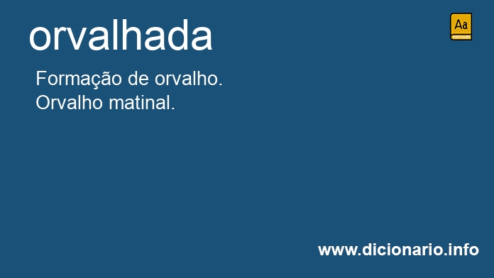 Significado de orvalhada