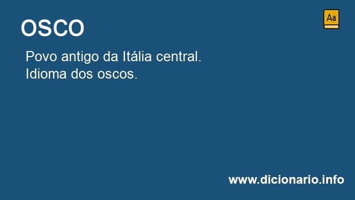 Significado de osco