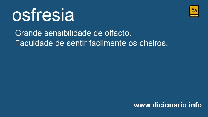 Significado de osfresia