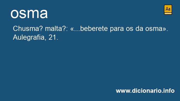 Significado de osma