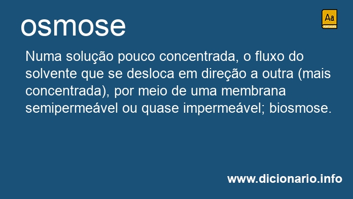 Significado de osmose
