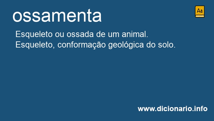 Significado de ossamenta