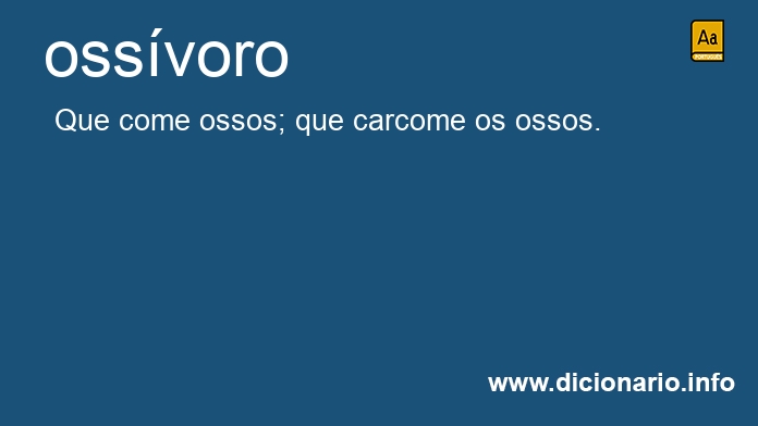 Significado de ossvoro