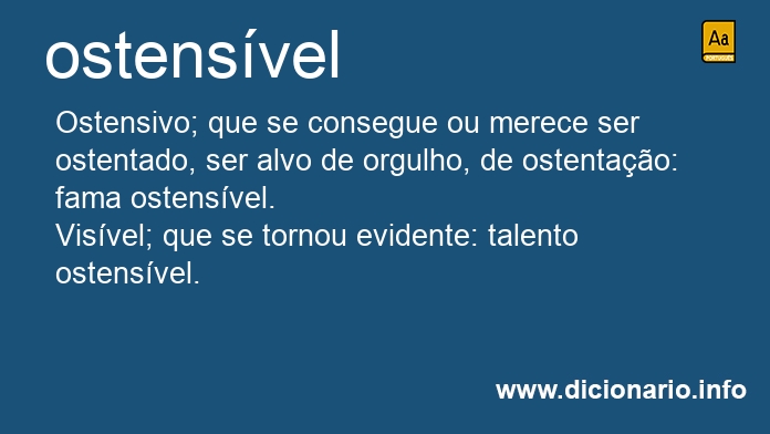 Significado de ostensvel