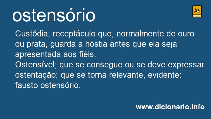 Significado de ostensrios