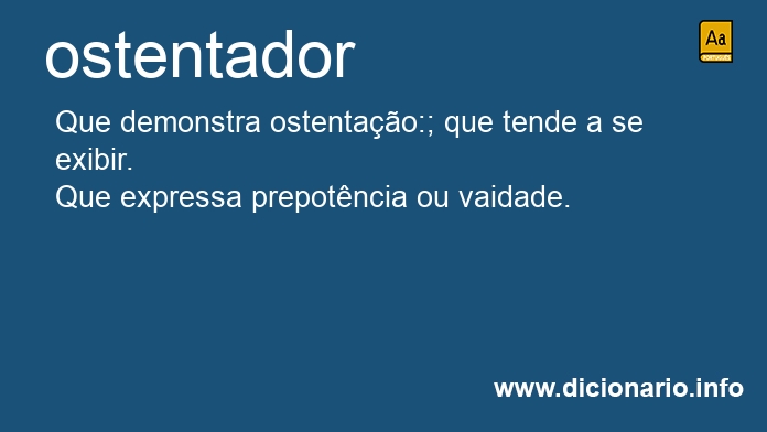 Significado de ostentador