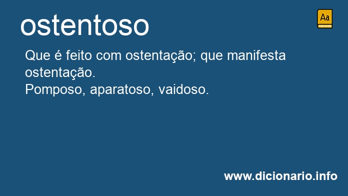 Significado de ostentosa