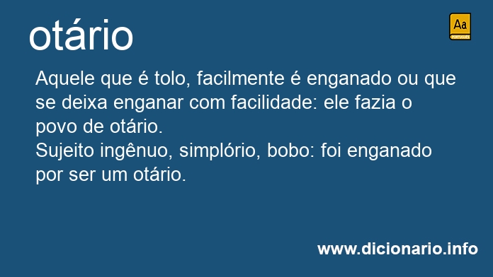 Significado de otrio