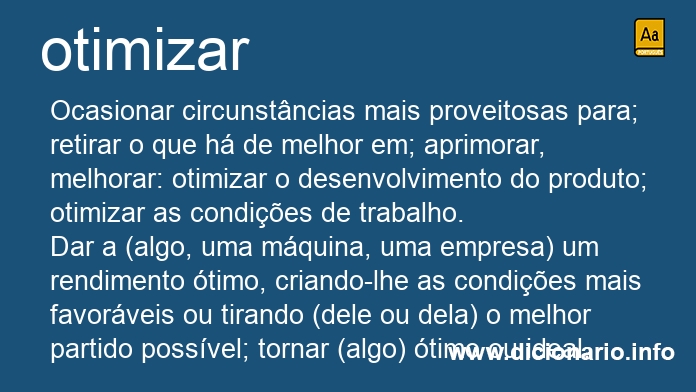 Significado de otimizar