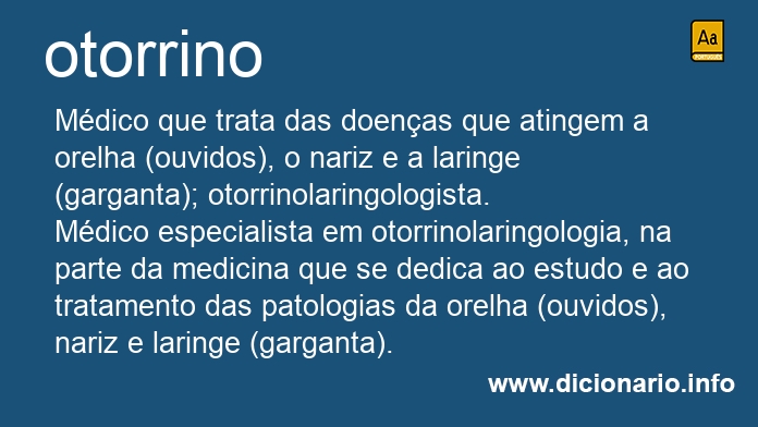 Significado de otorrino