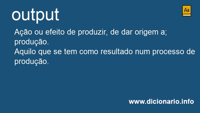 Significado de output