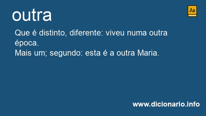 Significado de outra