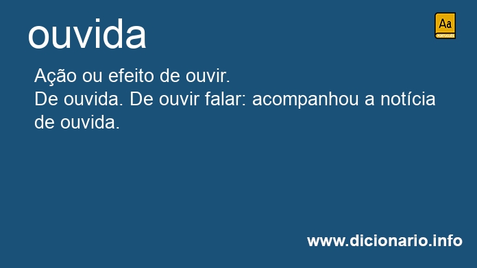 Significado de ouvida