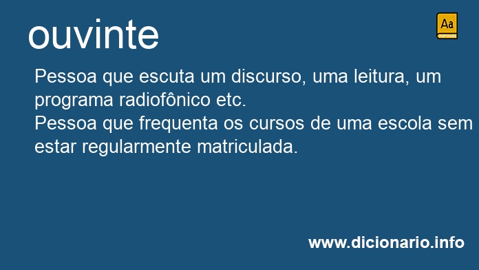 Significado de ouvinte