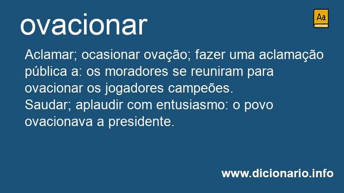 Significado de ovacionara