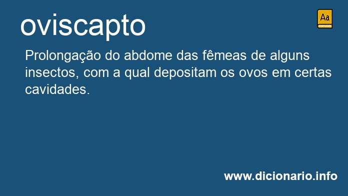 Significado de oviscapto