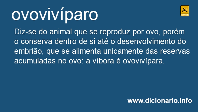Significado de ovovivparos