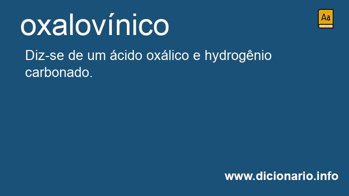 Significado de oxalovnico