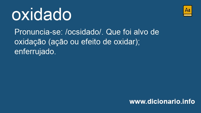 Significado de oxidado
