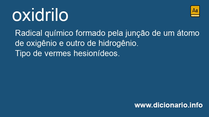 Significado de oxidrilo