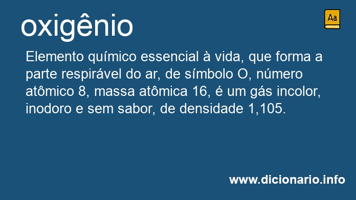 Significado de oxignio