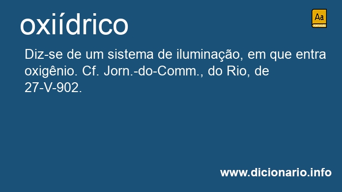 Significado de oxidrico