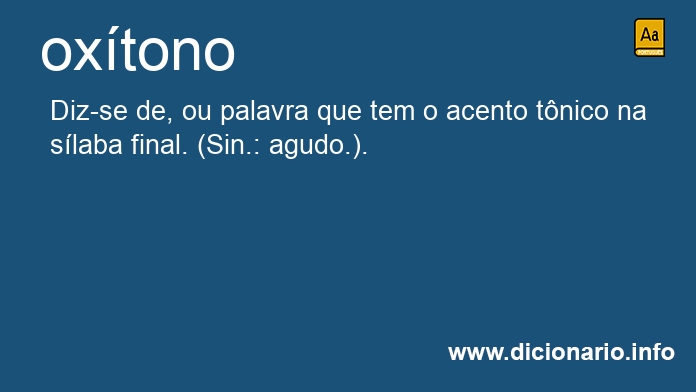 Significado de oxtono