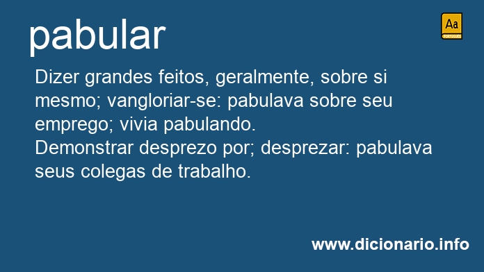 Significado de pabular