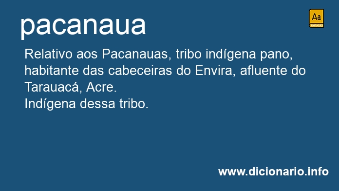 Significado de pacanaua
