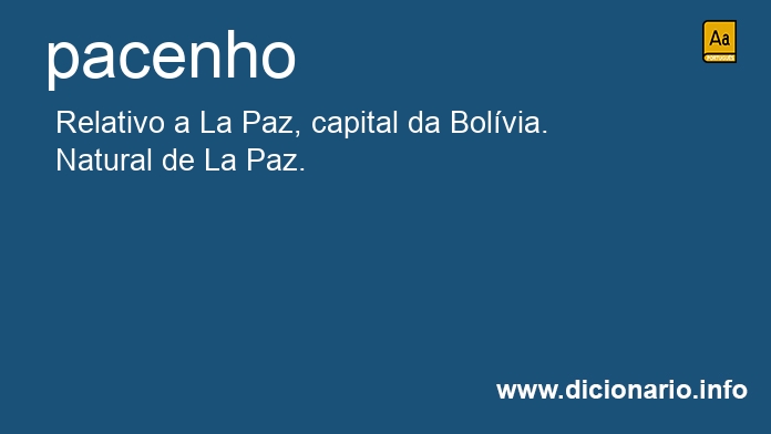 Significado de pacenha