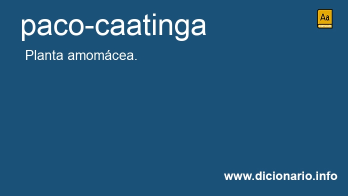 Significado de paco-caatinga