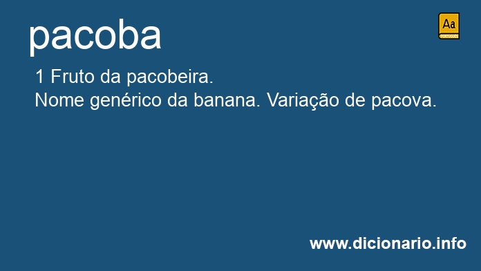 Significado de pacoba