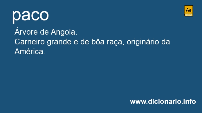Significado de pacos