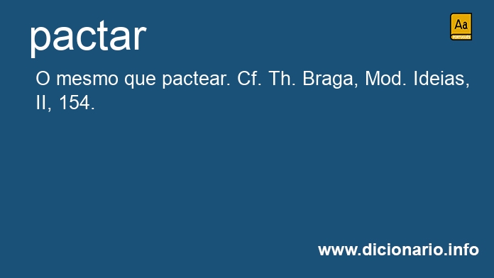 Significado de pactando