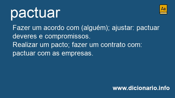 Significado de pactuars