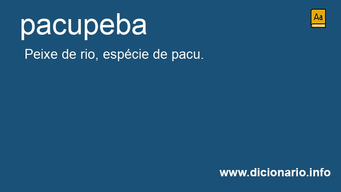 Significado de pacupeba