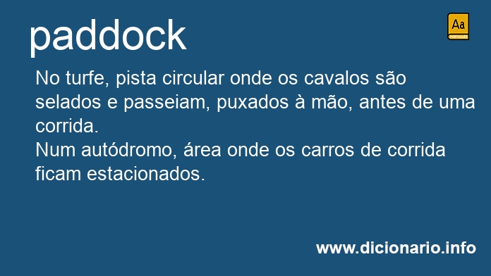 Significado de paddock