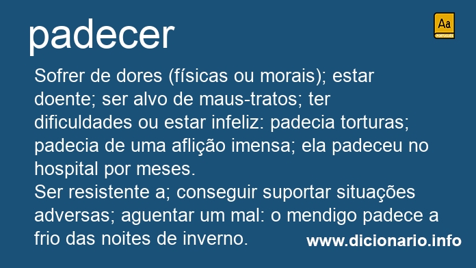 Significado de padecesse