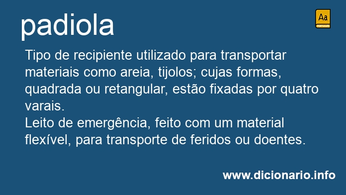Significado de padiolas