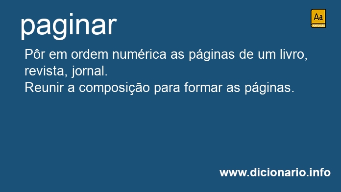 Significado de paginarei