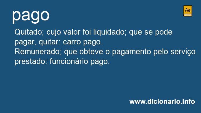 Significado de pago