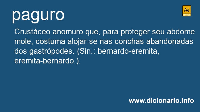 Significado de paguros